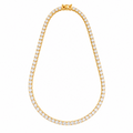 Classic Gold Diamond Tennis Necklace | Sparkling Cubic Zirconia Eternity Choker